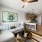 Luxurious living room, kitchen, and bar area at Camber Ranch, showcasing a modern and stylish design with comfortable seating, a sleek kitchen island, and a well-appointed bar area
